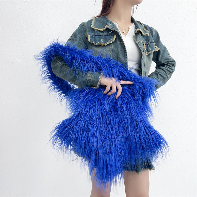 Wholesale Plush Multicolor Star Crossbody Bag Shoulder Bag